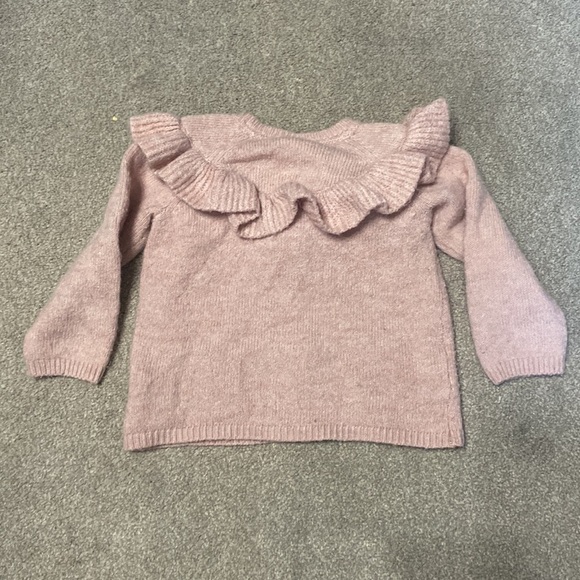 H&M Light Pink Ruffle Button Cardigan Size 6-9M - Picture 3 of 4